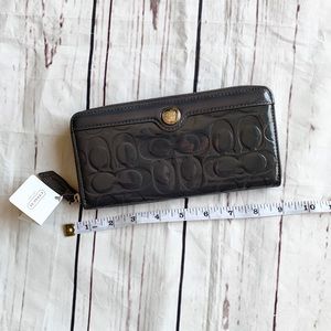 NWT Gray COACH wallet hard cover